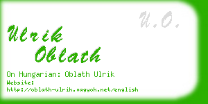 ulrik oblath business card